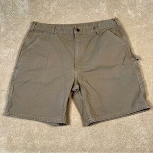 Carhartt Shorts Tan Thick Carpenter‎ 100% Cotton Men's 40